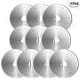 thumbnail image 2 of Cuchilla rotativa de 10 piezas, cuchillas de repuesto de 45mm para cortador rotativo, cuchillo giratorio de costura de 45mm, juego de 10 cuchillas de repuesto para bordeadora rotativa TUNC Sencillez, 2 of 5