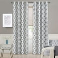 thumbnail image 1 of DriftAway Mason Thermal Blackout Grommet Window Curtains Geometric Trellis Pattern 2 Panels, 1 of 5