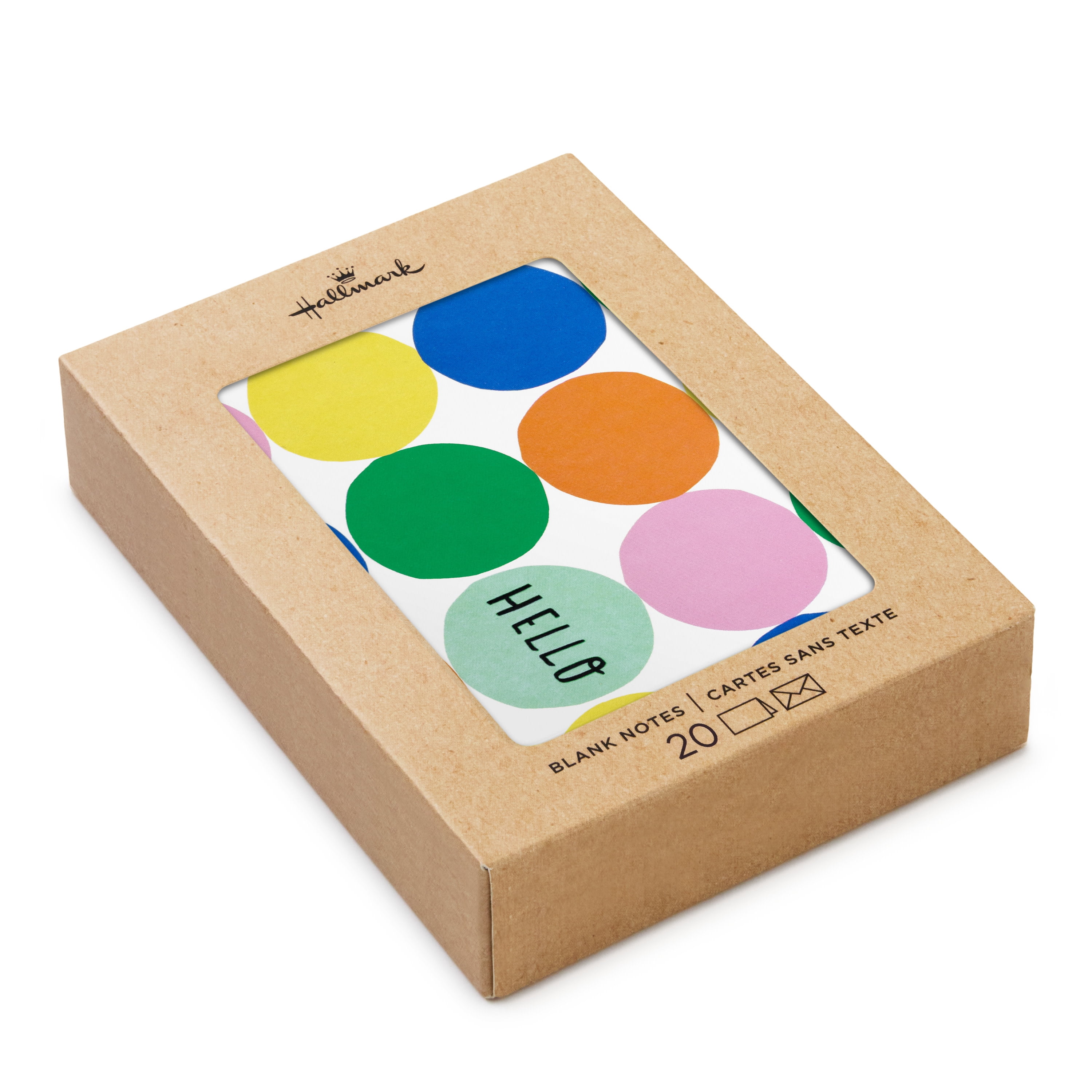 Hallmark Blank Thinking of You Notes (Colorful Circles), 20 Count