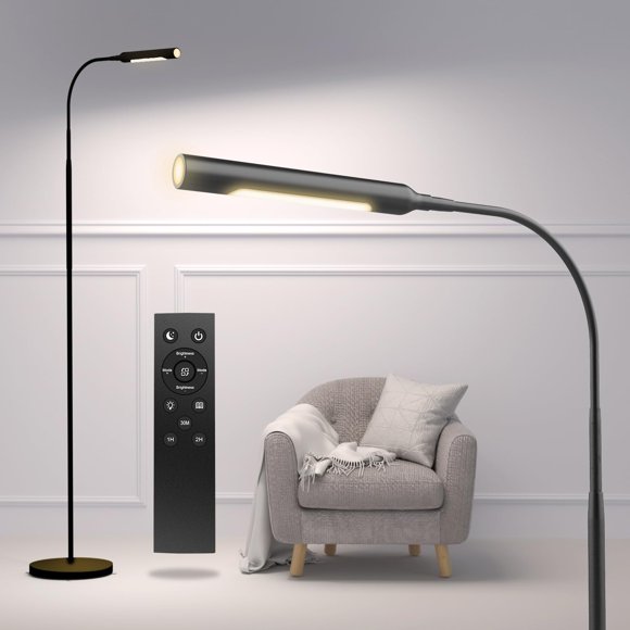 GIANTLUMI Floor Lamp for Living Room, bedrooms,Work Study and Home Decor.Modern Reading Standing lamp.with Remote Control.4 Color temperatures LED Bulb.Lighting Brig