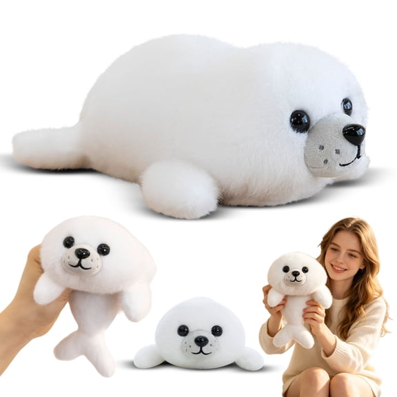 StlyGar 2026 Seal Plush 9" Weighted Stuffed Animals Soft Hugging Doll Relax Plush Toy For Nursery Room Ornament Pillow