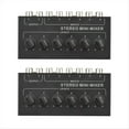thumbnail image 3 of 2X CX600 Mini Mezclador Estéreo de 6 Canales, Mezclador Pasivo, Mezclador de Audio Portátil , 6 en 2 Salidas, Distribuidor Estéreo, Control de Volumen, 3 of 5