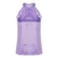 thumbnail image 4 of iHengLiXing Clearance 2025 Plus Size Tank Tops for Womens Dressy Casual Fashion Women's Casual Round- Neck Sleeveless Button Solid T-shirt Top Blouse Purple L, 4 of 7