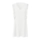 thumbnail image 2 of Gibobby Camiseta sin mangas sin mangas con ribete de volantes de color sólido con cuello en V de primavera y verano para mujer(Blanco,M), 2 of 5