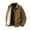 Coffee Mens Jacket, variant on Men's Corduroy Jacket Winter Sherpa Lined Warm Thick Trucker Cargo Coat Lapel Casual Soft Work Jackets with Pockets Beige,L
