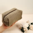 thumbnail image 7 of Unique Bargains Small Plush Makeup Bag Soft Beauty Cosmetic Bag Cute Travel Zipper Toiletry Bag for Women Brown, 7 of 7