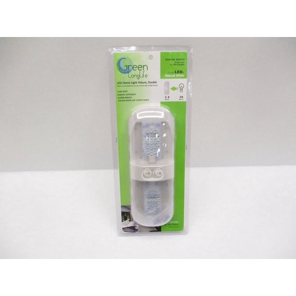 (1) 72 White LED High Power 12V Dome Light Fixture Natural Light On Off Switches