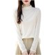 thumbnail image 1 of Suéter de cuello alto para mujer, informal, de color liso, de manga larga, con cuello alto, de punto, blusa para mujer, 1 of 2