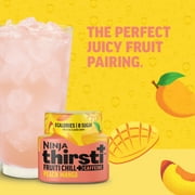 Ninja Thirsti FRUITI CHILL + CAFFEINE Peach Mango Flavored Liquid Water Drops, 1 Flavor Pod, WCFPCMG61