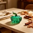 thumbnail image 4 of Clear Glass Pumpkin Figurine, Glossy Transparent Glass Build, 1.96×1.57 Inch Compact Size, Fall Thanksgiving Tabletop Centerpiece Ornament for Mantel, Shelf, 4 of 6