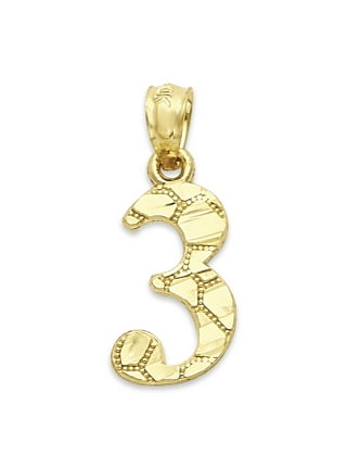 Number Charm Small, Number Charms 55, Birthday Charms, Number Pendant