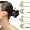 thumbnail image 2 of French hair pin Metal shaped hair pins (Pack of 4) - French pins for thick hair - Elegant Hair Fork Hair pin for Buns Women Girls Hairstyle, 2 of 5
