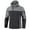 Grey, variant on BADHUB Men's Tactical Jacket with Hood Color Block Waterproof Rain Jacket Performance Outdoor Soft Shell Rain Coat Zipper Hiking Fishing Outwear with Multi-Pockets Winter Clearance