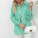 thumbnail image 5 of Pntutb Mujer Cheque Estampado Delgado Solapa Botón Bolsillo Blazer Tops Blusa Abrigo Pntutb Pntutb-7180, 5 of 7