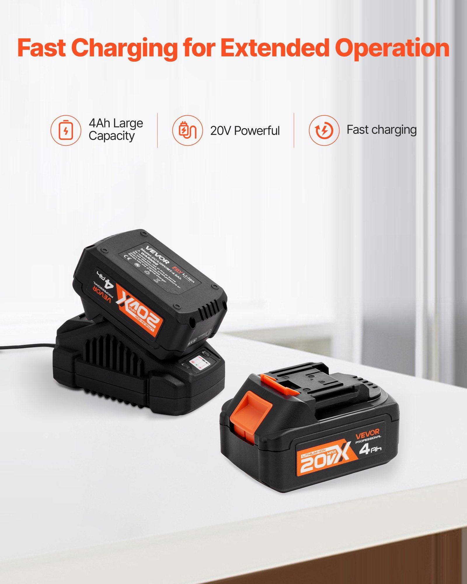 20V Max Brushless SDS-Plus Rotary Hammer Drill/Chipper Kit with 2 Batteries & Charger, 4-Function, 1200 RPM, Electric Drill for Concrete & Masonry