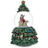 "6"" Santa Riding on a Polar Bear in Rotating Christmas Tree Music Snow Globe"