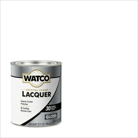 Clear, Watco Lacquer Gloss Wood Finish- 303238, Quart