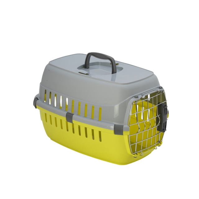 Transportadora Mascota Perro Puerta Metal Moderna Limón Moderna T103-AMARILLO