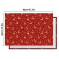 thumbnail image 6 of Red Christmas Golden Reindeer Pattern Summer Placemats Table Placemats Set Of 4-Linen Kitchen Washable Placemats Table Mats 11.8"x17.7" Non-Slip Heat Resistant, 6 of 6