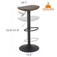 thumbnail image 5 of Kidol & Shellder Wooden Bar Stools Kitchen Counter Swivel Height Barstools Chair Set of 2, Walnut, 5 of 7