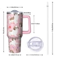 thumbnail image 2 of OBREWU Shih Tzu Dogs and Flowers Tumbler with Handle and Lid,Shih Tzu Dogs and Flowers 40oz Double Wall Vacuum Insulated Tumbler,Cups Gift for Women and Men, 2 of 7