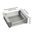 thumbnail image 2 of WIFKLSIIPG Extend Kitchen Drain Adjustable Dish Drying Rack Expandable Organizer with ABS Heavy Duty Stainless Steel for Fruits/Utensils, 2 of 8