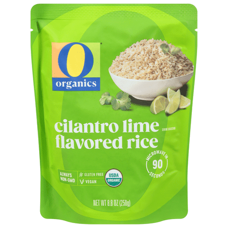 O O Cilantro Lime Flavor Rice Organic Vegan Gluten-Free Non-GMO 8.8 oz