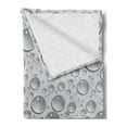 thumbnail image 2 of Grey Soft Flannel Fleece Blanket, Small Large Bubbles Pattern Water Liquid Pure Freshening Monochrome Aquatic Raindrops Design, Cozy Plush for Indoor and Outdoor Use, 70" x 90", Grey, by Ambesonne, 2 of 5
