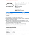 thumbnail image 2 of Camshaft Timing Belt - Compatible with 2005 - 2008 Suzuki Reno 2.0L 4-Cylinder 2006 2007, 2 of 2