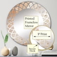 thumbnail image 3 of Designart "Marbled Melody in Cream I" Abstract Round Wall Mirror - Modern Oval Printed Decorative Oversized Mirror - Multiple Color Options, 3 of 4