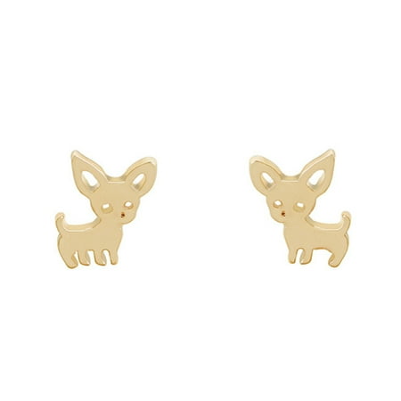 Chihuahua Stud Earrings Set – Dog Paw Stud Earrings Gift For Dog Lovers, Stainless Steel Hypoallergenic Pet Mom Jewelry