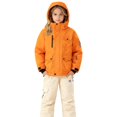 thumbnail image 3 of Mercatoo Girl Boy Ski Suit Kids Snowsuits 2 Piece Waterproo𝐟 Snowboard Hooded Down Jacket Sno𝐰 Pants Ski Bib𝐬 Windproof Winter Warmth, 3 of 8