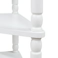 thumbnail image 5 of PORKISS Small Triangle Corner Table, End Table Side Table with 1 Drawer Solid Wood Legs, Console Table for Small Spaces/ Living Room, White, 5 of 12