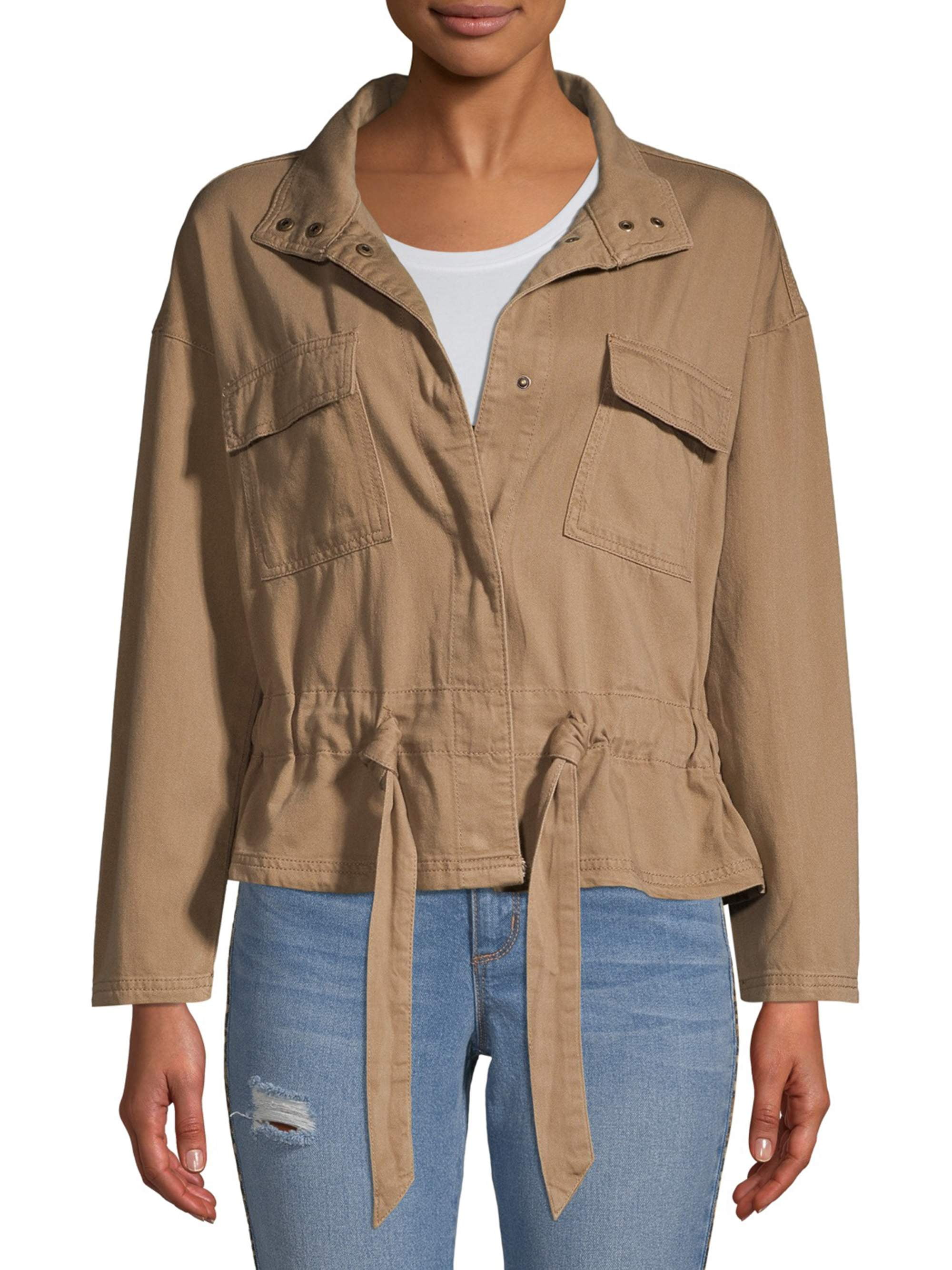 time and tru women's belted midi shirt dress with pocket