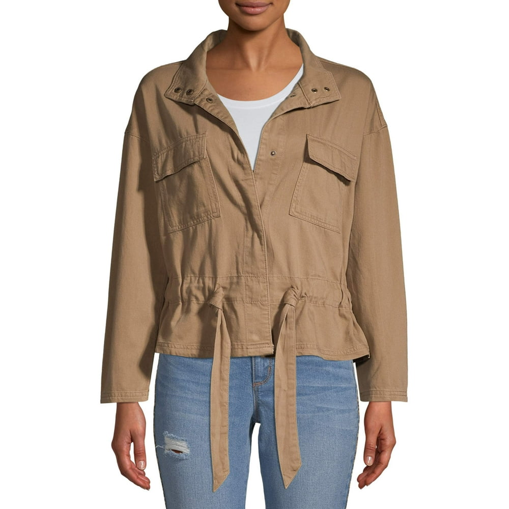 Time and Tru - Time and Tru Women's Cinched Utility Jacket - Walmart ...