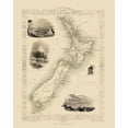 thumbnail image 2 of Tallis 20x24 Gold Ornate Wood Framed with Double Matting Museum Art Print Titled - Oceania New Zealand - Tallis 1851, 2 of 4