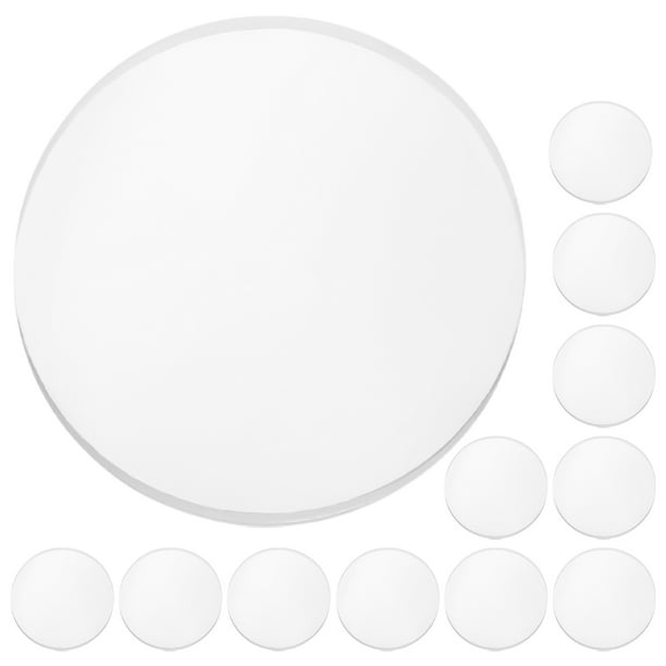 12 protectores de mesa de vidrio transparente, almohadillas de goma no adhesivas, espaciadores de mesa de vidrio