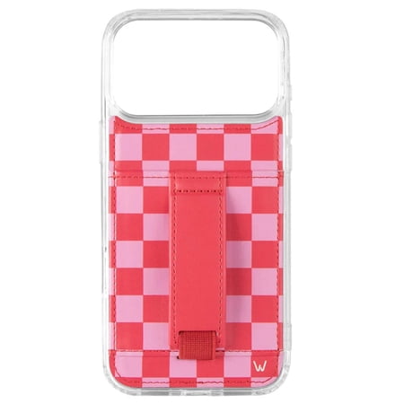 Walli Cases iPhone 17 Pro Max Phone Case with Wallet and Finger Strap - Raspberry Rush