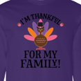 thumbnail image 4 of Inktastic Thanksgiving Girl Turkey Thankful for Family Long Sleeve T-Shirt, 4 of 5