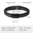 thumbnail image 2 of Personalized Urn Bracelet for Ashes Leather Cremation Bracelet for Human Ashes Stainless Steel Ashes Bracelet Memorial Cremation Jewelry Keepsake Bangle for Men, 2 of 9