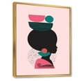 thumbnail image 3 of Designart 'Ethnic Geometric Silhouette of African American II' Modern Framed Canvas Wall Art Print, 3 of 5