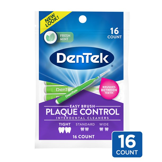 DenTek Easy Brush Plaque Control Interdental Cleaners, Tight, 16 Count