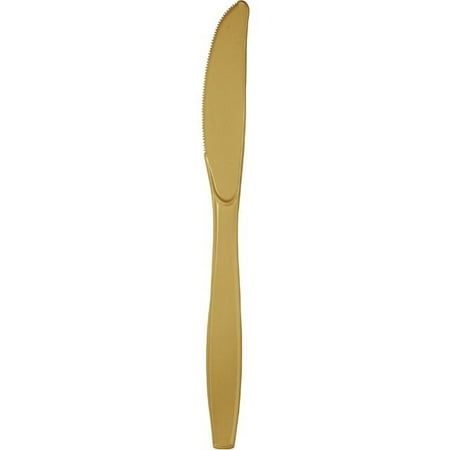 Touch of Color Premium Plastic Knives, Glittering Gold, 24 (Best Of Knife Party)