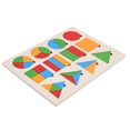 thumbnail image 1 of Geometric Building Blocks,Wooden Geometric Shape Board Geometric Shapes Board Puzzle Toys Rapid Response, 1 of 14