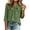 Green, variant on Women's Tie Neck Blouse 3/4 Sleeve Bow Front Cotton Loose Shirt for Fall M