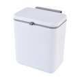 thumbnail image 1 of jifeng Hanging Trash Bin with Inner Bucket Garbage Can Kitchen Waste Basket Stylish White, 1 of 9