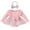 Pink, variant on Bagilaanoe Newborn Baby Girl Rompers Dress Plaid Long Sleeve Bodysuit + Headband 6M 9M 12M 18M Infant Patchwork A-Line Dress