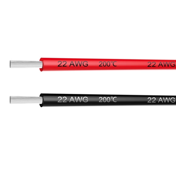 Cable eléctrico Haerkn 22 AWG de silicona, 6 m, rojo y negro