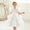 White, variant on Toddler Girls 0-5Y Cute Puff Sleeve A-Line Princess Dress, Layered Tulle Flower Girl Ball Gown for Wedding, Evening Party White 2 Years
