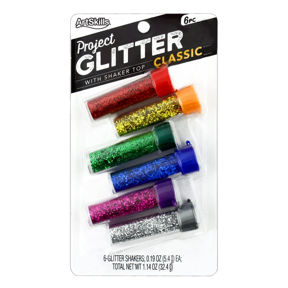 ArtSkills Ultra Fine Glitter Shakers, 6 Bright Colors